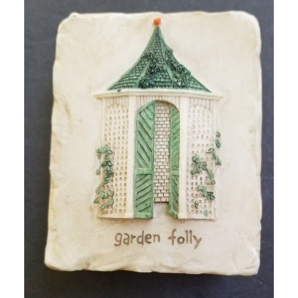 Hen Feathers Garden Folly Trinket Box Lidded Gazebo Trellis